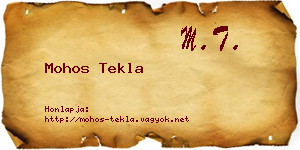 Mohos Tekla névjegykártya